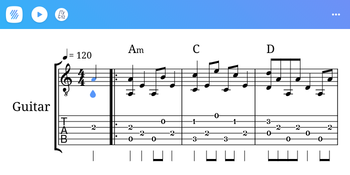Embed controls at the top